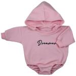 KOALA Body baggy pentru bebeluşi cu glugă Koala Dreamer roz, mărime 80 (9-12l)