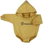 KOALA Combinezon pentru bebeluşi cu glugă şi aspect lărgit Koala Dreamer - Mustard Orange, mărime 68 (4-6l)