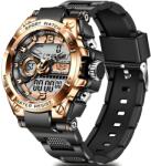 LIGE Ceas LIGE RA-14665 - Negru/Auriu/Roz KP14665 Ceas