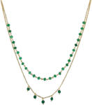 Rankine Lant dublu din argint, gold cu smaralde (KGN5160910 -9)