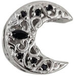 Rankine Talisman argint semiluna zirconii negre (G12669-23)