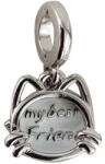 Rankine Talisman argint pisicuta cu email alb (G6914-2)