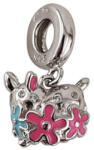 Rankine Talisman argint caprioara si flori (G6521-22)
