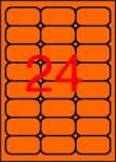 APLI Etikett, 64x33, 9 mm, színes, kerekített sarkú, APLI, neon narancs, 480 etikett/csomag, (20 lap) (02871) (02871)