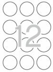 APLI Etikett, 60 mm kör, színes, APLI, neon sárga, 240 etikett/csomag, (20 lap) (02866) (02866)