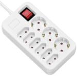 Roline Prelungitor cu 9 prize, 3x Schuko, 6x Euro, 1, 5 m, alb (19.07.1502-10)