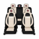  Üléshuzat készlet univerzális Racing, Bej-Fekete, Fiat felirattal
