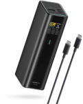 CUKTECH PB200U Power Bank 20000mAh 210W - 2x USB-C + USB-A TFT Kijelzővel és 240W USB-C Kábellel - Fekete (PB200U)