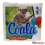  Szalvéta COALA Party (33x33cm) 1 rétegű fehér (80lap/csg) (BAR_031560001)