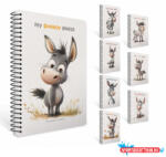  Spirálfüzet GIPTA Donkey Notes A/6 dombor nyomott borítással 80 lapos vonalas 7874 (BAR_153902520)