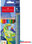  Színes ceruza 12/klt FABER -CASTELL hatszögletű 10+3db dinoszaurusz FC111213 (BAR_179120010)