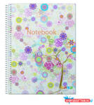  Spirálfüzet ANCOR Notebook A/4 120lap PP borító színregiszteres vonalas 68818 (BAR_153820205)