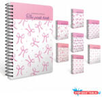  Spirálfüzet GIPTA Pink Book 17x24 cm karton borítással 100 lapos vonalas 8492 (BAR_153902400)
