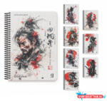  Spirálfüzet GIPTA Samurai 17x24 cm karton borítással 100 lapos kockás 8462 (BAR_150902740)