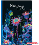  Füzet LASTVA kem. fedeles A/5 96lap NEON FLOWERS 70g kockás 33338 (BAR_150046130)