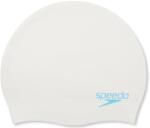 Speedo plain moulded silicone junior cap alb