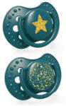 LOVI szilikon dinamikus cumi 6-18 hó 2 db Stardust zöld (787300)