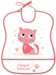 Canpol babies puha műanyag előke - rózsaszín cat (5907328)