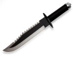 Depox Cutit tactic multifunctional Rambo, otel inoxidabil, spargator sticla, surubelnita, maner compartiment depozitare, 39.5 cm (2830)