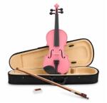 DEPOX Vioara Clasica 1/4 DEPOX®, 48 cm, Lemn, Arcus, Cutie de Transport si Sacaz, Roz (2150)