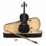 DEPOX Vioara Clasica pentru Copii si Incepatori 1/8 DEPOX®, 43 cm, Lemn, Arcus, Cutie de Transport si Sacaz, Negru (2145)