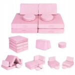 Ecotoys Moduláris nagy összecsukható kanapé gyerekeknek Diy 8 puha párna rózsaszín Ecoto (kanapa modułowa)