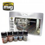 Ammo Mig Jimenez Weathering Set (5x 35ml) vasúti sínek és ipari területek Mig Amig 7470