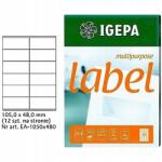 Igepa Címkék A4 Igepa 105 X 48.0 MM Fehér (100) (EA-1050X480)