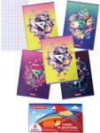 Herlitz Füzet szett A5 60k kockás 70g Csapat (5 db) Poszterfestékek 8 szín