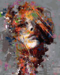 Oh Art! Set pictura pe numere, cu sasiu, Portret in pete de culoare, 40x50 cm (ANG312)