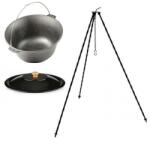 Artool Set ceaun fonta cu capac emailat si trepied metalic, 14.5 L, Premium (143141) Ceaun