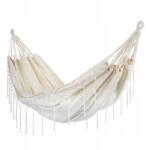 Bauerkraft Kétszemélyes kerti függőágy hintaágy napozóágy 200x150cm boho bézs Bauerk (G-779)