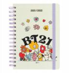  BT21 Naptár Iskolai tervező 2021/2022 (fehér) (8435497254155)