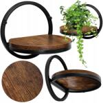 LoftInspired Loft virágágyás fekete Ebro Rustic öregített tölgy (063066MG)
