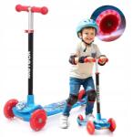 meteor Gyerek háromkerekű roller Led kerekek összecsukható egyensúlyozó 50 kg-ig Meteor (17750)