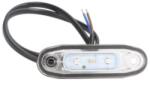 WAŚ Lampa Gabarit Dreapta/Stanga Forma: Oval Rosu Led Negru in Relief Lungime Cablu 500mm 12/24v (geam Lampa Transparent (1407.1 W121)