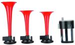 AKUSAN Claxon (pneumatic, 12v, Dublu; Plastic) (UN-AH-024)