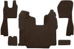 F-CORE Covorase Auto pe Intregul Etaj Piele Eco Q (material - Piele Matlasată Eko Scaune Standard - Nu Recaro Transmisie (F-COREFL10BROWN)