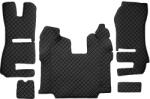 F-CORE Covorase Auto pe Intregul Etaj Scaun Pasager Convertibil Piele Eco Q (material - Piele Matlasată Eko Scaune Recaro (F-COREFL53BLACK)