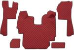 F-CORE Covorase Auto pe Intregul Etaj Piele Eco Q (material - Piele Matlasată Eko Transmisie Automata) Scania R I 03.04-09.22 (F-COREFL03RED)