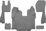 F-CORE Covorase Auto pe Intregul Etaj Piele Eco Q (material - Piele Matlasată Eko Scaune Standard - Nu Recaro Transmisie (F-COREFL10GRAY)