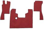 F-CORE Covorase Auto pe Intregul Etaj Piele Eco Q (material - Piele Matlasată Eko pentru Transmisie Manuala) Scania 4 (F-COREFL18RED)