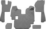 F-CORE Covorase Auto pe Intregul Etaj Piele Eco Q (material - Piele Matlasată Eko pentru Transmisie Manuala) Scania R I (F-COREFL11GRAY)