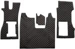 F-CORE Covorase Auto pe Intregul Etaj Scaun Pneumatic pentru Pasageri Eco-leather Q (material - Piele Matlasată Eko) Scania R (F-COREFL37BLACK/RED)