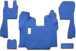 F-CORE Covorase Auto pe Intregul Etaj Eco-leather Q (material - Piele Matlasată Eko pentru Transmisie Manuala Scaune Standard (F-COREFL05BLUE)