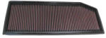 K&N Filtru de Aer Sport Lungime Exterioara: 373mm Latime Exterioara: 152mm Inaltime: 27mm Forma: Panou Mercedes C (cl203 (33-2158)