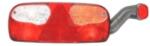 TRUCKLIGHT Lampa Spate Dreapta (24v Reflector Triunghiular cu Lampa cu Brat de Extensie Conector: ASS2 7pin (TL-UN045R)