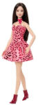 Mattel Barbie Fashionista Barátnők Stílusos Divatbaba - Pink Párducmintás Ruhában (JJN59) (JJN59)