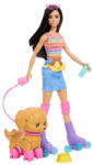 Mattel Barbie Kutyasétáltó Görkoris Szett - Barna Baba (JMJ45) (JMJ45)