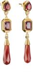 Thomas Sabo H2332-414-10 Earrings Red stones Elyndra Gold-plated 50, 0 mm Ladies, női